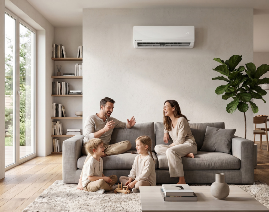 Una experiencia de climatización mucho más completa El Aire Acondicionado JOHNSON LICEO 25 WiFi reúne en un mismo equipo 2.236 frigorías, eficiencia A++, 19 dB(A), WiFi, control por voz, filtración HEPA y antibacterias, Breeze Away, Follow Me, Gear, ECO, Turbo, Active Clean, autolimpieza exterior, control inteligente de humedad, protección anticorrosiva y autodiagnóstico. Puedes llegar a casa y encontrar la temperatura preparada desde el móvil, evitar corrientes directas mientras descansas, utilizar Follow Me para climatizar exactamente la zona en la que te encuentras y activar el modo ECO cuando deseas mantener el confort reduciendo el consumo. Una solución diseñada para que la climatización no sea simplemente frío o calor, sino confort, aire cuidado, conectividad y tranquilidad durante todo el año.